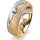 Ring 14 Karat Gelb-/Weissgold 7.0 mm kreismatt 1 Brillant G vs 0,110ct