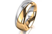 Ring 18 Karat Gelb-/Weissgold 7.0 mm poliert