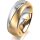 Ring 18 Karat Gelb-/Weissgold 7.0 mm sandmatt