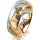 Ring 18 Karat Gelb-/Weissgold 7.0 mm diamantmatt