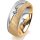 Ring 18 Karat Gelb-/Weissgold 7.0 mm kreismatt 1 Brillant G vs 0,065ct