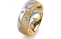 Ring 18 Karat Gelb-/Weissgold 7.0 mm kristallmatt 5...