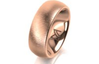 Ring 14 Karat Rotgold 7.0 mm sandmatt