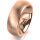Ring 14 Karat Rotgold 7.0 mm sandmatt