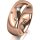 Ring 14 Karat Rotgold 7.0 mm poliert 3 Brillanten G vs Gesamt 0,070ct