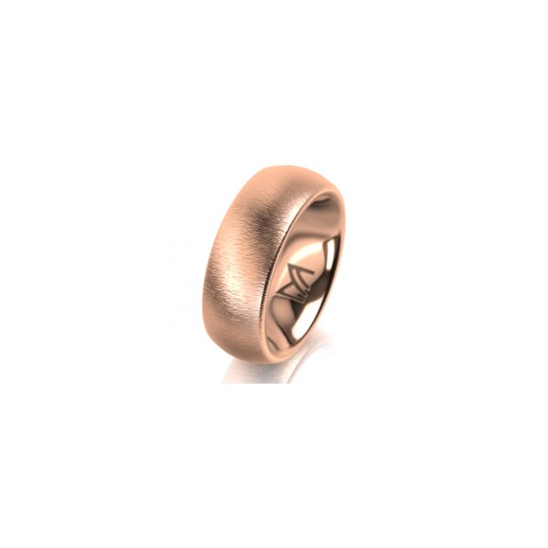 Ring 18 Karat Rotgold 7.0 mm sandmatt