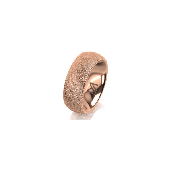 Ring 18 Karat Rotgold 7.0 mm kristallmatt