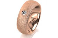 Ring 18 Karat Rotgold 7.0 mm kreismatt 1 Brillant G vs...