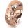 Ring 18 Karat Rotgold 7.0 mm diamantmatt 3 Brillanten G vs Gesamt 0,070ct