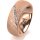 Ring 18 Karat Rotgold 7.0 mm kreismatt 6 Brillanten G vs Gesamt 0,080ct