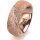 Ring 18 Karat Rotgold 7.0 mm kristallmatt 6 Brillanten G vs Gesamt 0,080ct