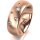 Ring 18 Karat Rotgold 7.0 mm l&auml;ngsmatt 5 Brillanten G vs Gesamt 0,095ct