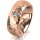 Ring 18 Karat Rotgold 7.0 mm diamantmatt 1 Brillant G vs 0,110ct