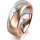 Ring 14 Karat Rot-/Weissgold 7.0 mm l&auml;ngsmatt 1 Brillant G vs 0,025ct