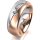 Ring 14 Karat Rot-/Weissgold 7.0 mm längsmatt 1 Brillant G vs 0,065ct