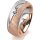 Ring 14 Karat Rot-/Weissgold 7.0 mm kreismatt 1 Brillant G vs 0,065ct