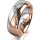 Ring 14 Karat Rot-/Weissgold 7.0 mm poliert 6 Brillanten G vs Gesamt 0,080ct