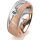 Ring 14 Karat Rot-/Weissgold 7.0 mm kreismatt 1 Brillant G vs 0,110ct