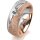 Ring 14 Karat Rot-/Weissgold 7.0 mm kristallmatt 1 Brillant G vs 0,110ct