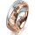 Ring 18 Karat Rot-/Weissgold 7.0 mm diamantmatt