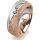 Ring 18 Karat Rot-/Weissgold 7.0 mm kristallmatt 1 Brillant G vs 0,065ct