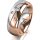 Ring 18 Karat Rot-/Weissgold 7.0 mm poliert 3 Brillanten G vs Gesamt 0,070ct