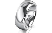Ring 14 Karat Weissgold 7.0 mm poliert