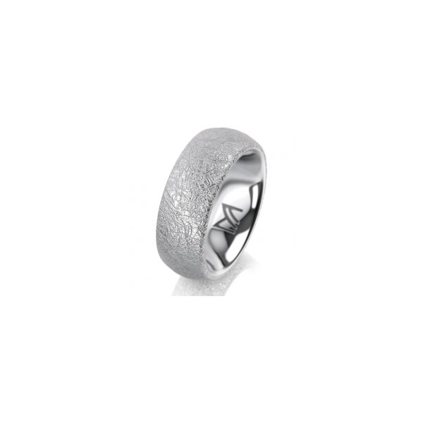 Ring 14 Karat Weissgold 7.0 mm kreismatt