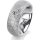 Ring 14 Karat Weissgold 7.0 mm kristallmatt 1 Brillant G vs 0,065ct