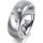 Ring 14 Karat Weissgold 7.0 mm l&auml;ngsmatt 3 Brillanten G vs Gesamt 0,070ct