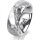 Ring 14 Karat Weissgold 7.0 mm diamantmatt 6 Brillanten G vs Gesamt 0,080ct
