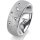 Ring 14 Karat Weissgold 7.0 mm kreismatt 5 Brillanten G vs Gesamt 0,095ct