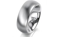 Ring 18 Karat Weissgold 7.0 mm l&auml;ngsmatt