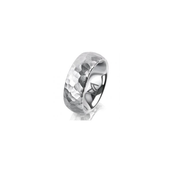Ring 18 Karat Weissgold 7.0 mm diamantmatt