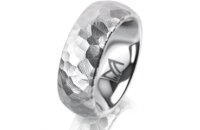 Ring 18 Karat Weissgold 7.0 mm diamantmatt
