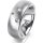 Ring 18 Karat Weissgold 7.0 mm sandmatt 3 Brillanten G vs Gesamt 0,070ct