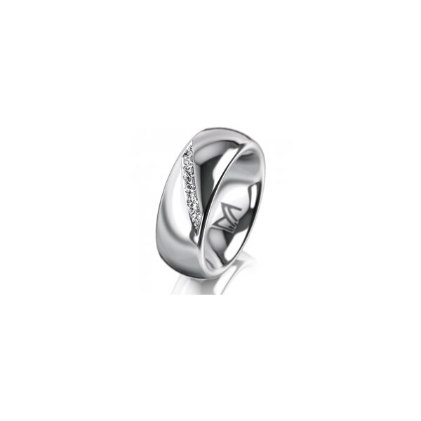 Ring 18 Karat Weissgold 7.0 mm poliert 6 Brillanten G vs Gesamt 0,080ct