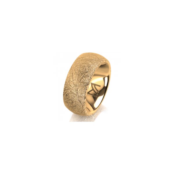 Ring 14 Karat Gelbgold 8.0 mm kristallmatt