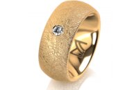 Ring 14 Karat Gelbgold 8.0 mm kreismatt 1 Brillant G vs...