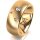 Ring 14 Karat Gelbgold 8.0 mm l&auml;ngsmatt 3 Brillanten G vs Gesamt 0,080ct