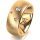 Ring 14 Karat Gelbgold 8.0 mm sandmatt 3 Brillanten G vs Gesamt 0,080ct