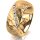 Ring 14 Karat Gelbgold 8.0 mm diamantmatt 7 Brillanten G vs Gesamt 0,095ct