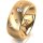 Ring 14 Karat Gelbgold 8.0 mm l&auml;ngsmatt 5 Brillanten G vs Gesamt 0,115ct