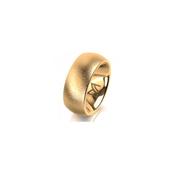 Ring 18 Karat Gelbgold 8.0 mm sandmatt
