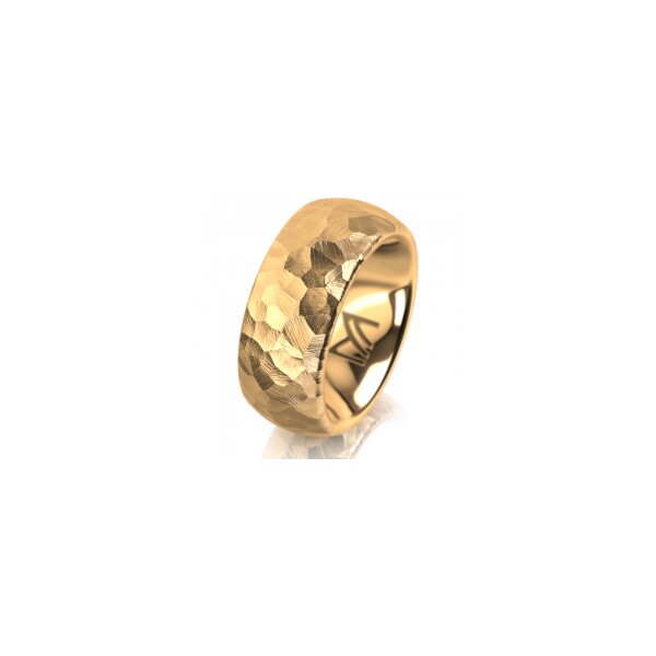 Ring 18 Karat Gelbgold 8.0 mm diamantmatt