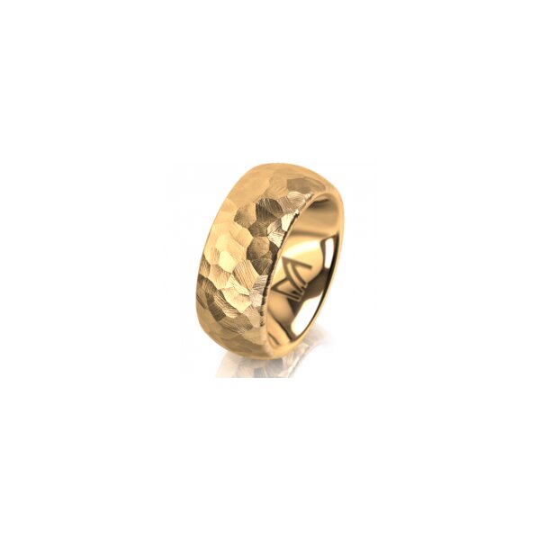 Ring 18 Karat Gelbgold 8.0 mm diamantmatt