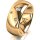 Ring 18 Karat Gelbgold 8.0 mm poliert 3 Brillanten G vs Gesamt 0,080ct