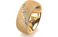 Ring 18 Karat Gelbgold 8.0 mm kreismatt 7 Brillanten G vs...