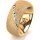 Ring 18 Karat Gelbgold 8.0 mm kreismatt 7 Brillanten G vs Gesamt 0,095ct