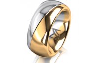 Ring 14 Karat Gelb-/Weissgold 8.0 mm poliert